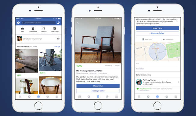 Facebook lanza oficialmente su plataforma Marketplace en Argentina