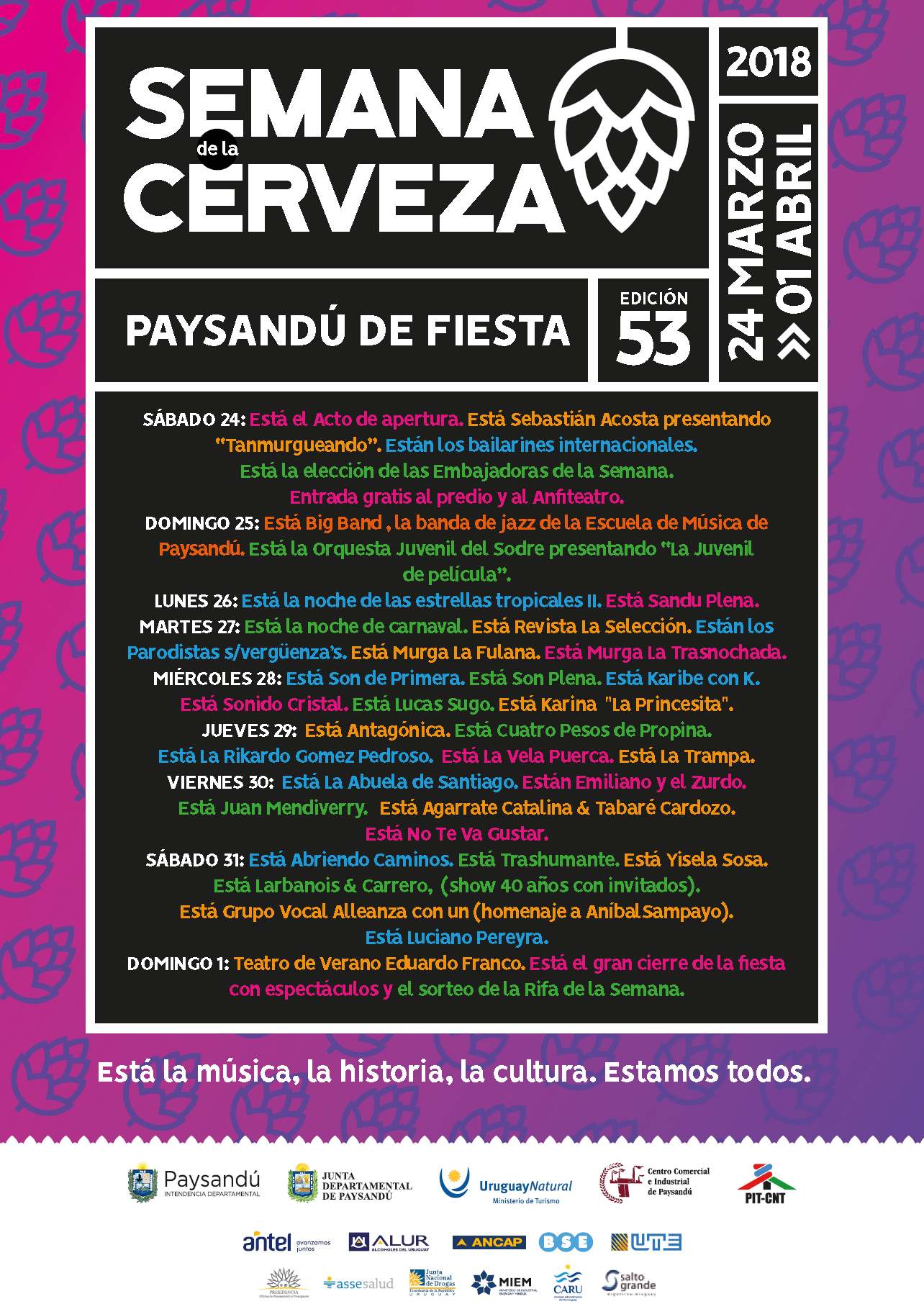 53º Semana de la Cerveza en Paysandú corazón de la fiesta.