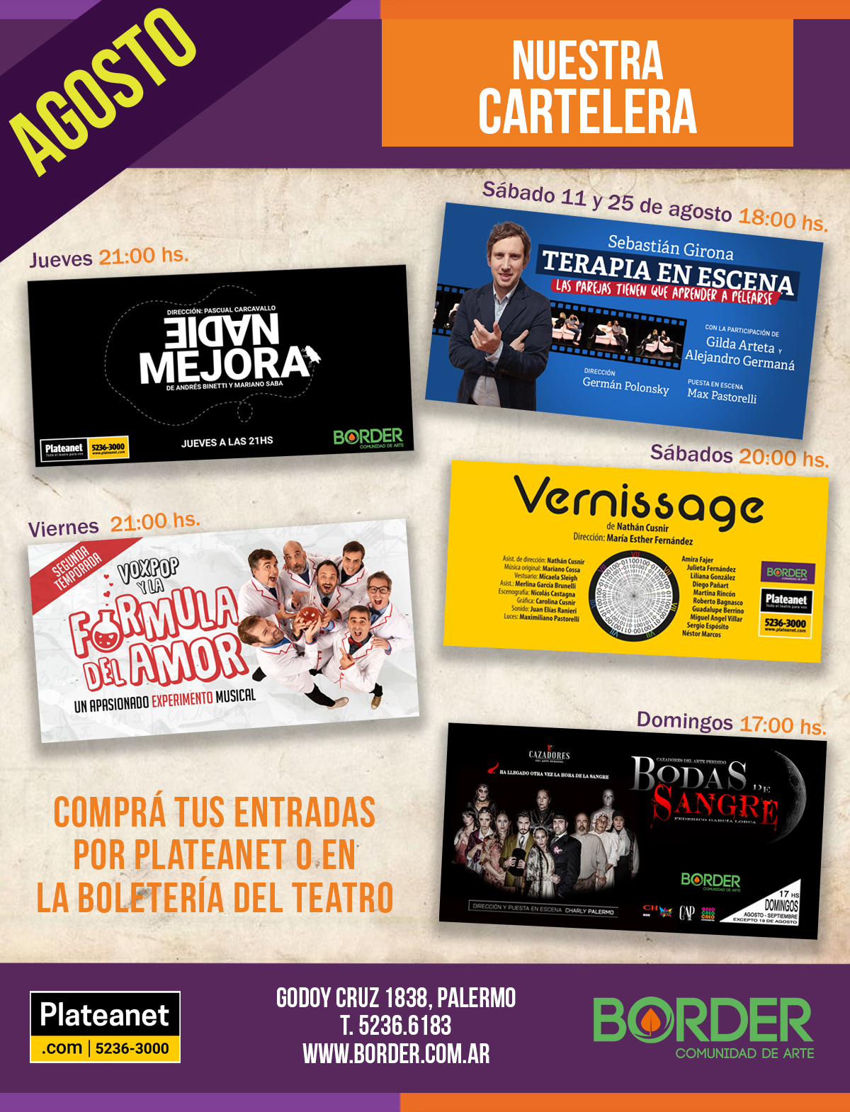 Agenda cultural del Border: el primer teatro sustentable de la Argentina