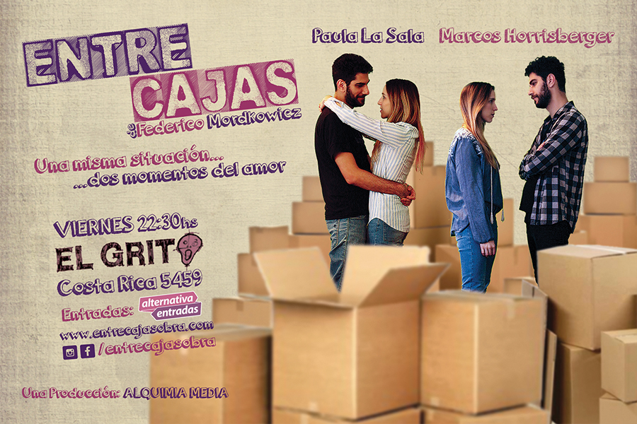 Entre cajas: una misma situación dos momentos distintos del amor