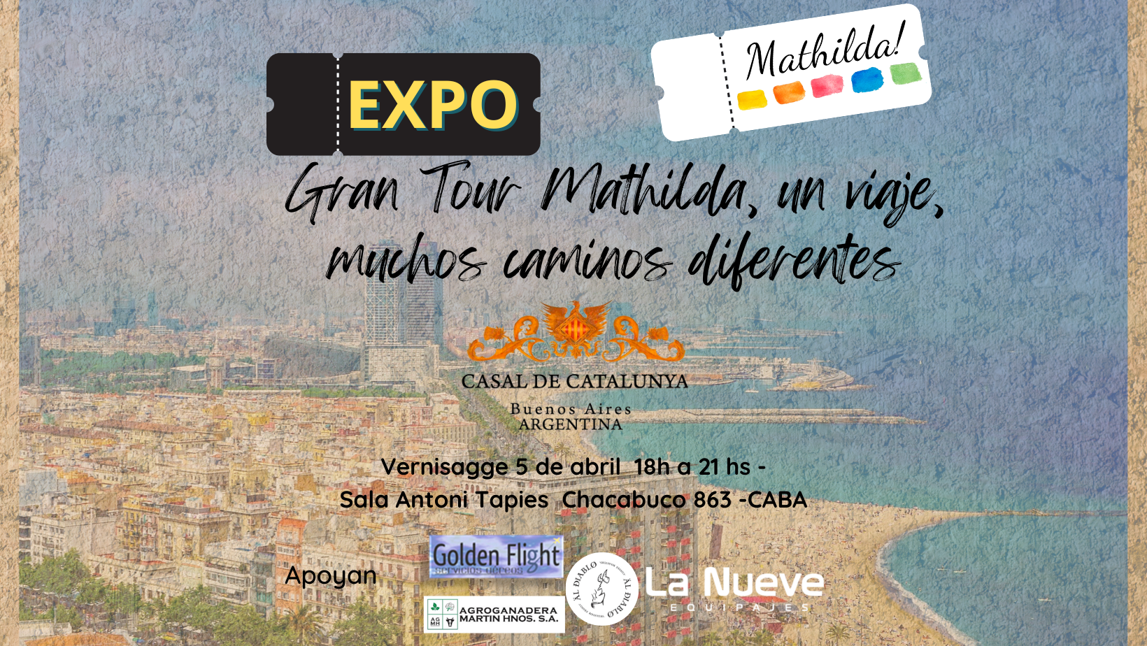 El 5 de abril se inaugura el Gran Tour Mathilda, un viaje, muchos caminos diferentes expone en el Casal de Catalunya