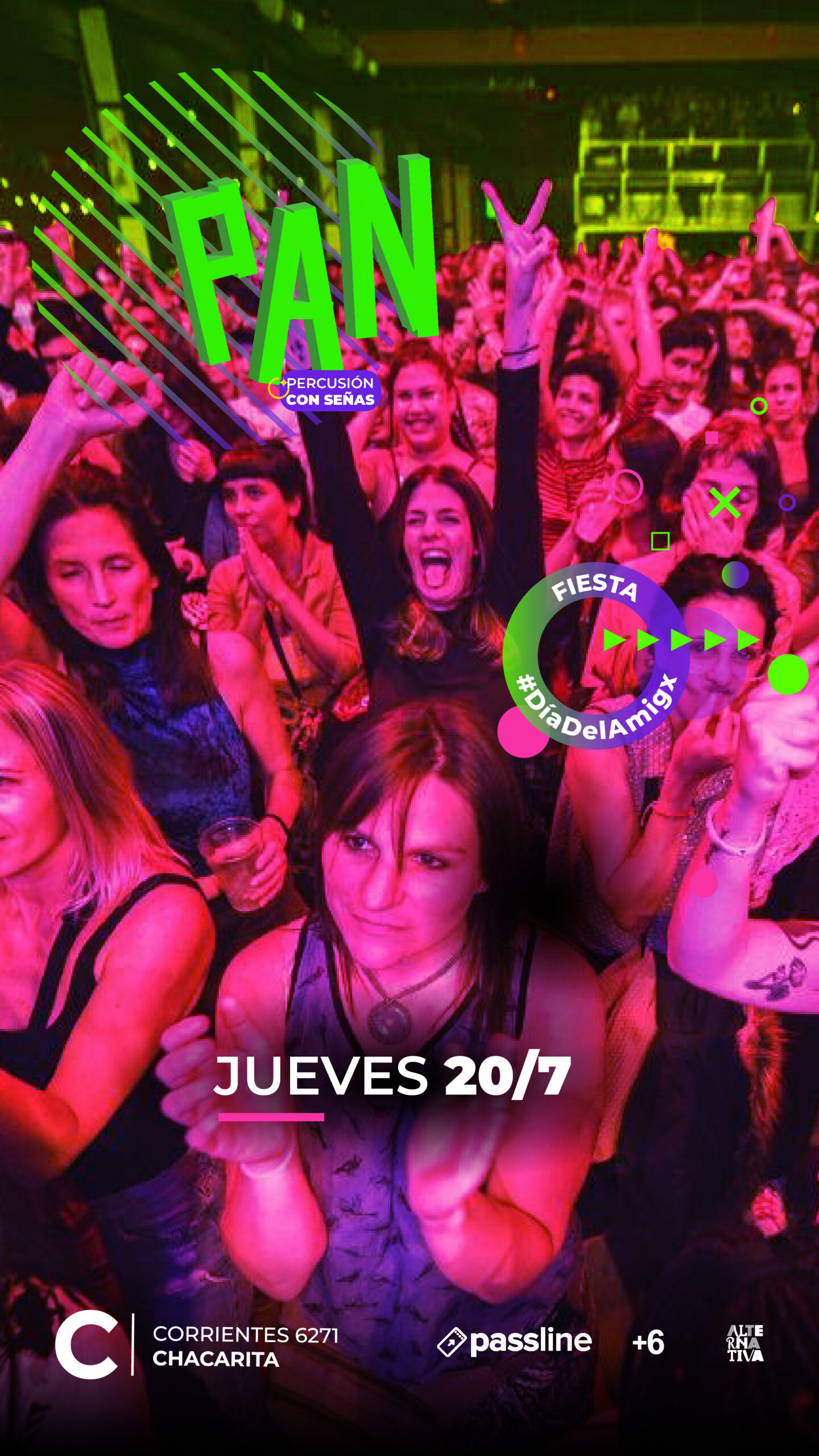 FIESTA DIA DEL AMIGO: PAN Percusión con Señas en Complejo Art Media