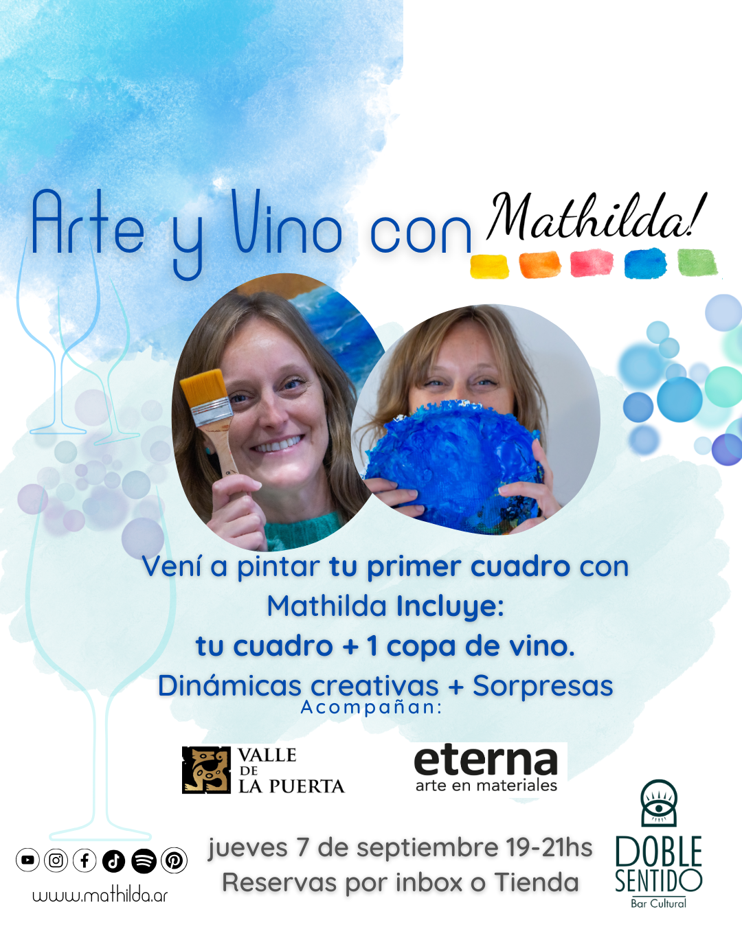 Nueva edición de Arte y Vino “Pinta tu primer cuadro con Mathilda”