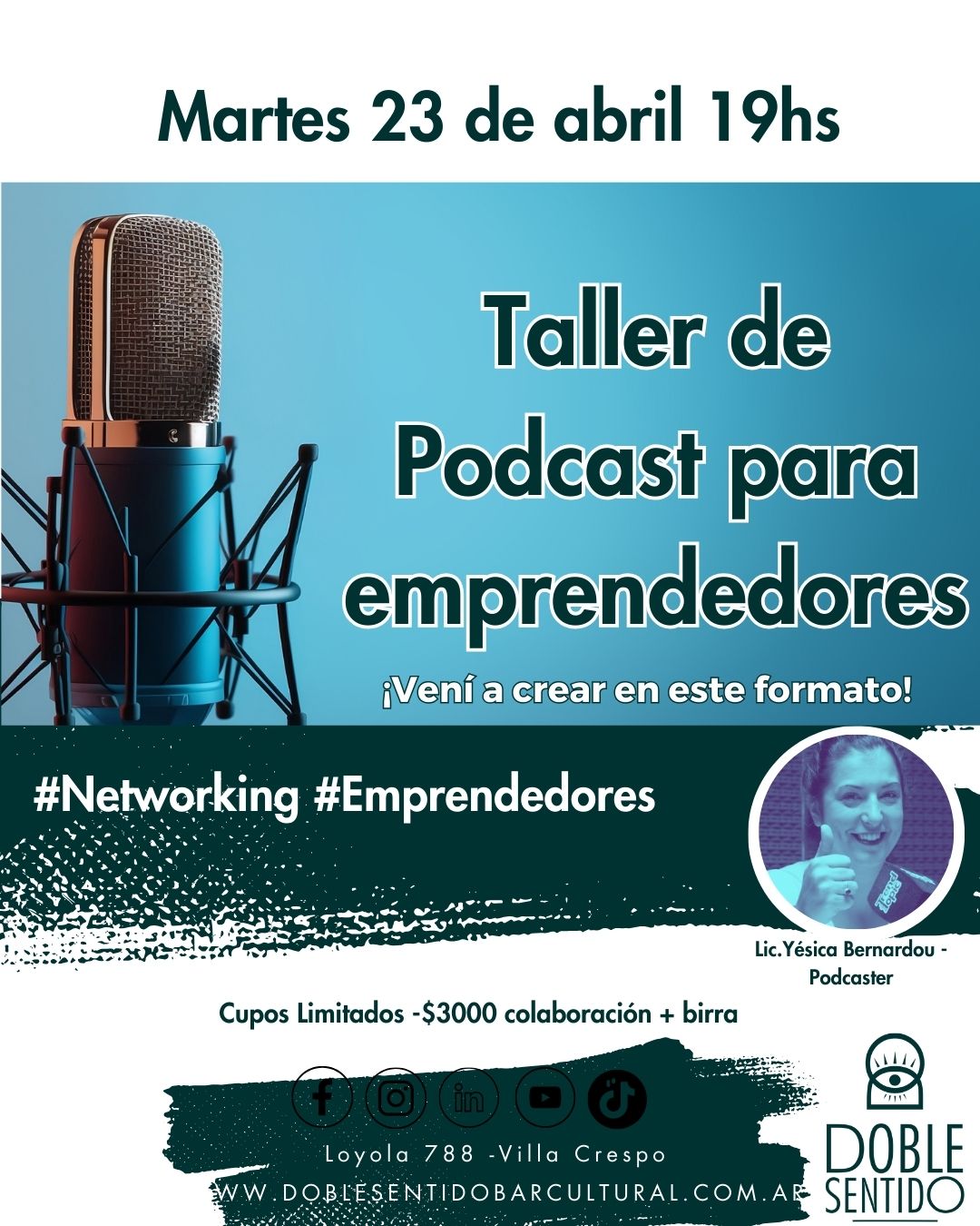Taller de Podcast para Emprendedor@s en Doble Sentido
