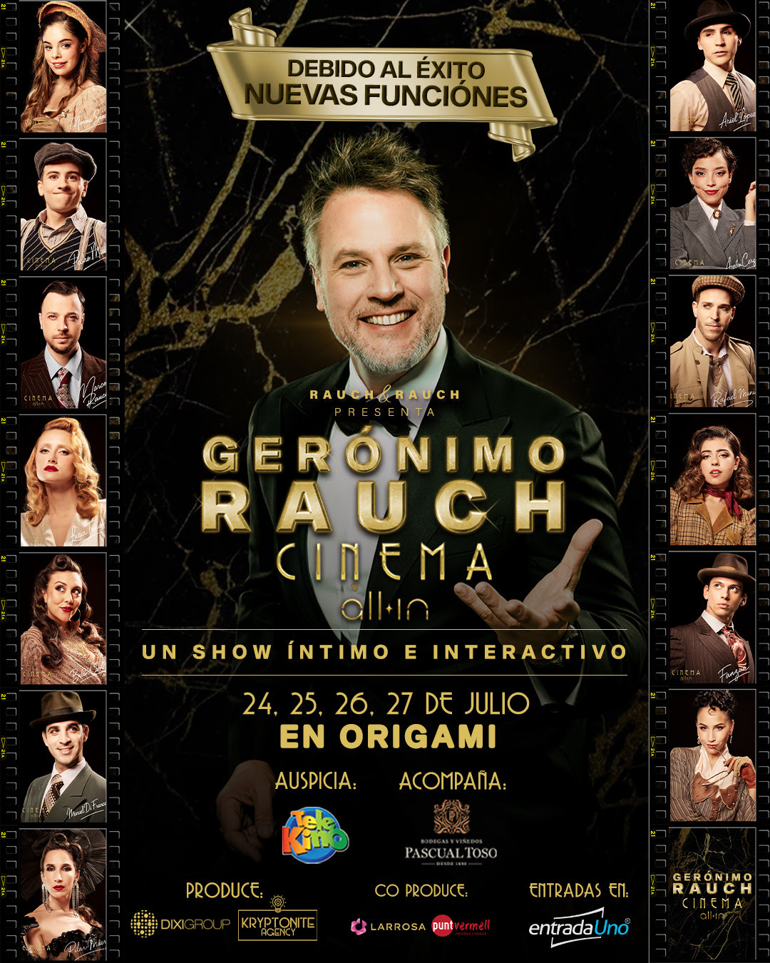 Nuevas y últimas funciones de Gerónino Rauch en Cinema all in en Argentina